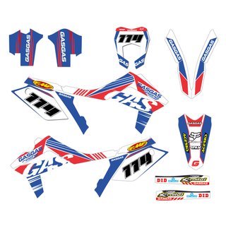 Pegatinas moto Enduro Gas-Gas EC 12-17 Rojo Azul