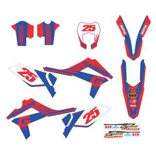 Pegatinas moto Enduro Gas-Gas EC 12-17 Rojo Azul 2