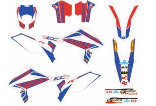 Pegatinas moto Enduro Gas-Gas EC 12-17 Rojo Azul 3