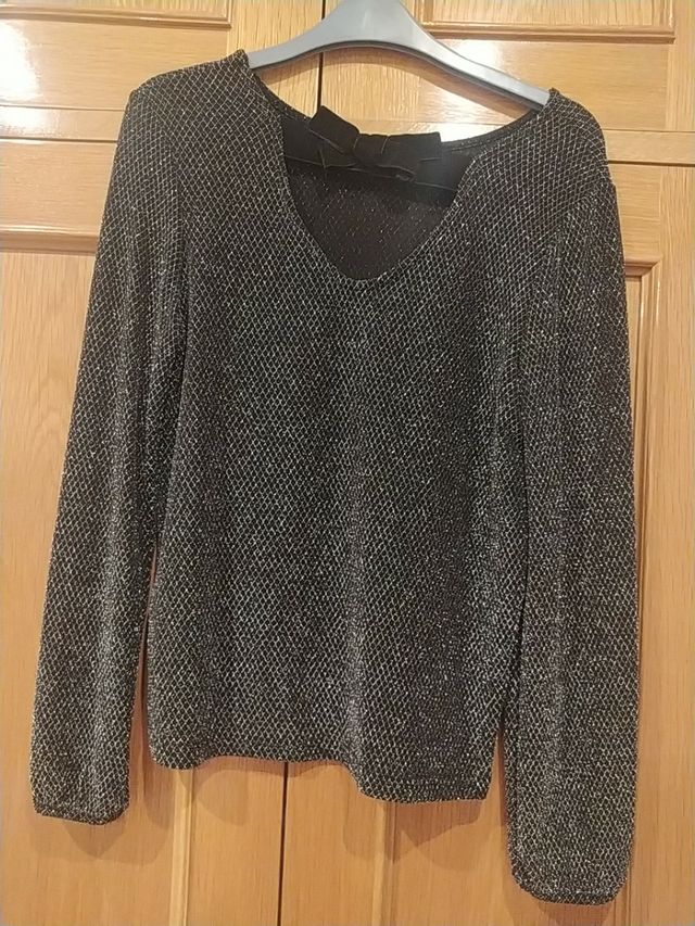 blusa negro brillo