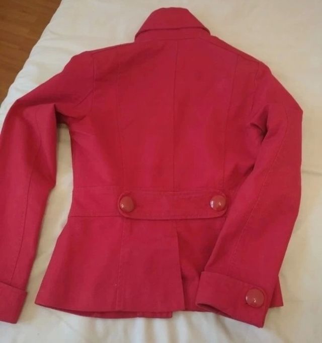 Chaqueta Roja S Berska Estilo Miltitar Vintage