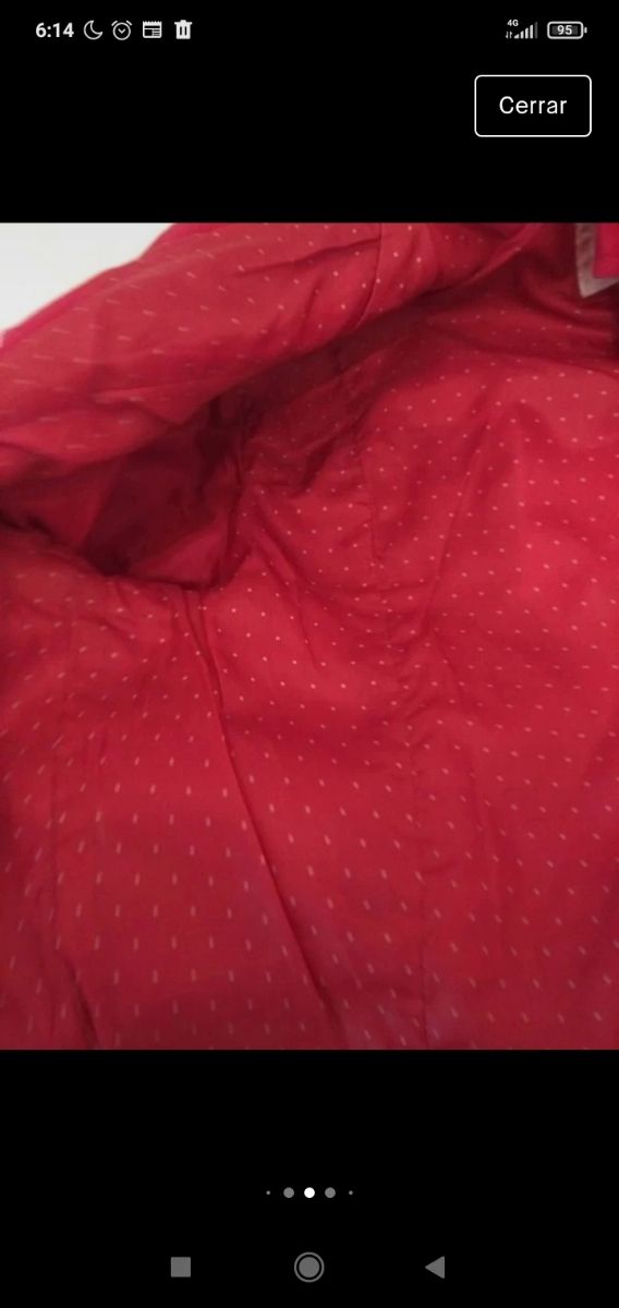 Chaqueta Roja S Berska Estilo Miltitar Vintage