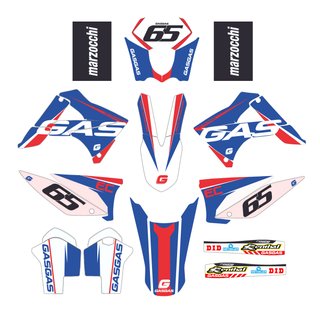 Pegatinas moto Enduro Gas-Gas EC 10-11 Azul/Rojo
