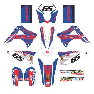 Pegatinas moto Enduro Gas-Gas EC 10-11 Azul/Rojo 2