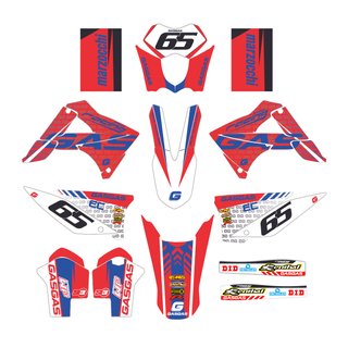 Pegatinas moto Enduro Gas-Gas EC 10-11 Rojo/Azul 2