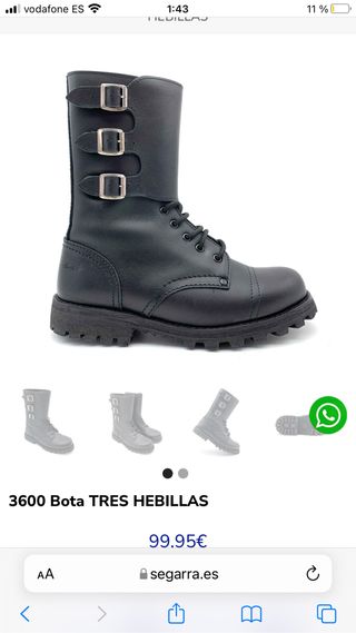Botas militar SEGARRA talla 43 a estrenar. de segunda mano por 60 EUR en  L\\'Hospitalet de Llobregat en WALLAPOP