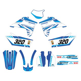 Kit Pegatinas moto Enduro Gas-Gas EC 07-09 Azul 4