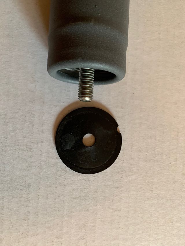 6 patas de somier a rosca negros 25cm