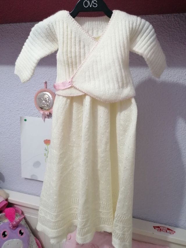 faldón, vestido bautizo
