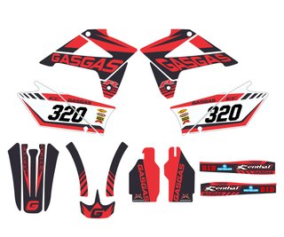 Kit Pegatinas moto Enduro Gas-Gas EC 07-09 Negra