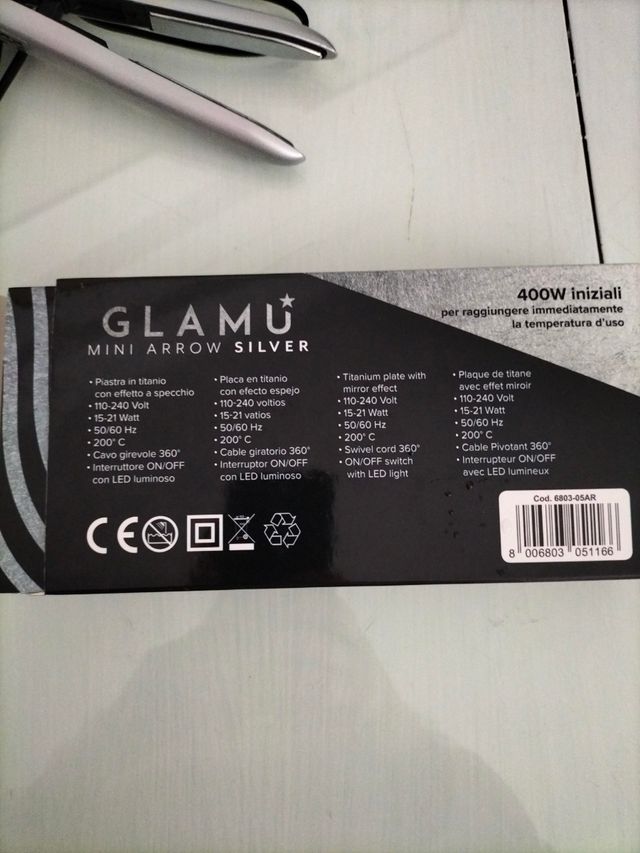 Mini plancha pelo titanio