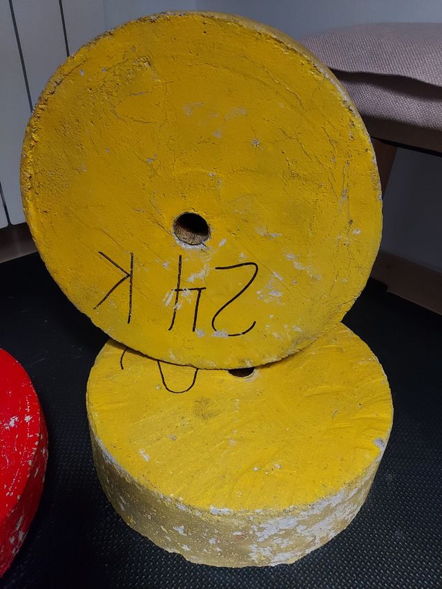 Discos artesanales para barra calibrados de 28 mm 