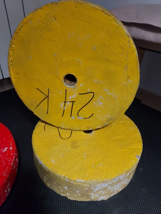 Discos artesanales para barra calibrados de 28 mm 