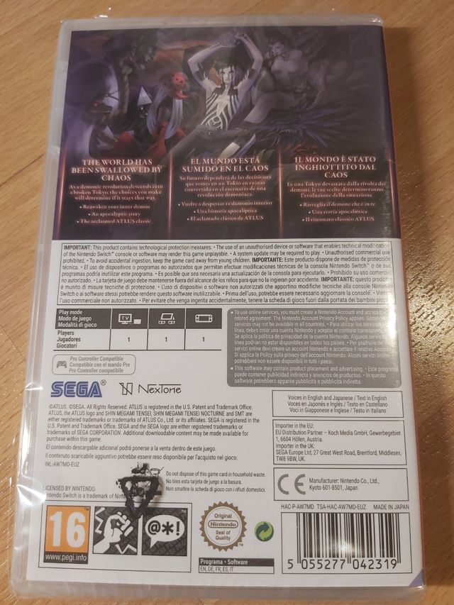 Shin Megami Tensei 3 para Nintendo Switch NUEVO