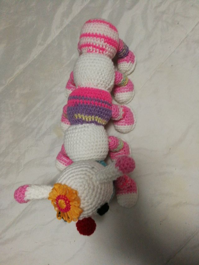peluche oruga ganchillo