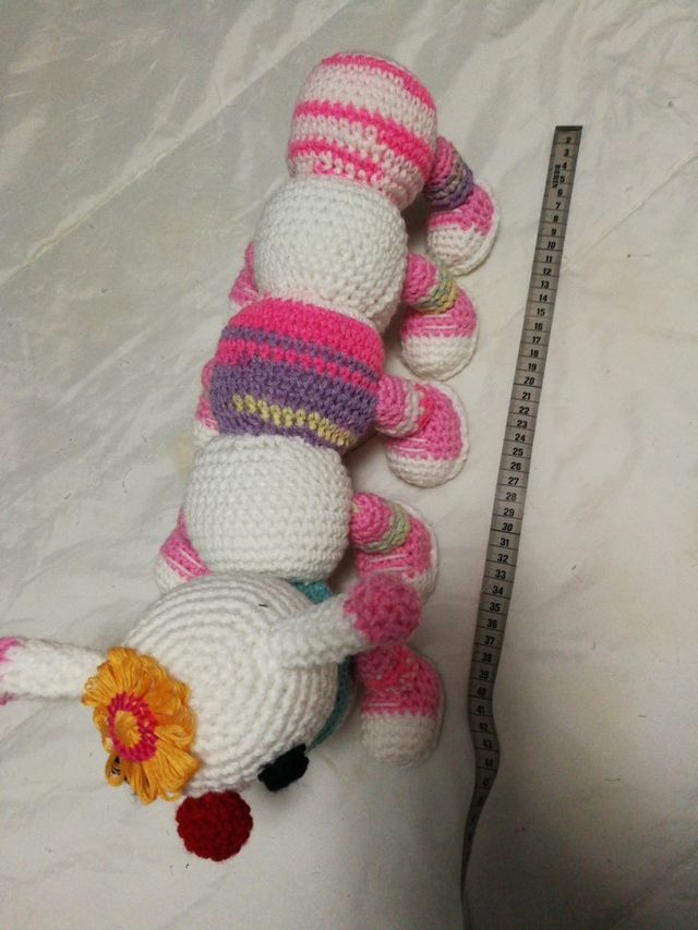 peluche oruga ganchillo