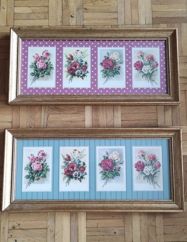 Conjunto de cuadros de flores