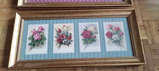 Conjunto de cuadros de flores