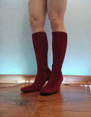 Botas de tacón rojas Pedro Miralles de segunda mano por 20 EUR en Lugo en  WALLAPOP