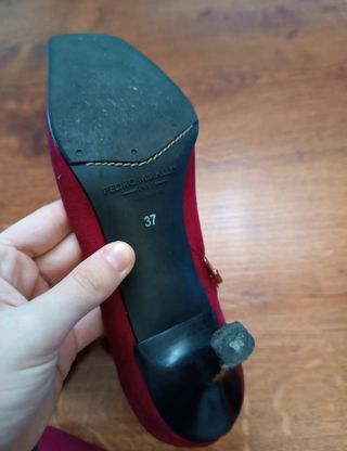 Botas de tacón rojas Pedro Miralles de segunda mano por 20 EUR en Lugo en  WALLAPOP