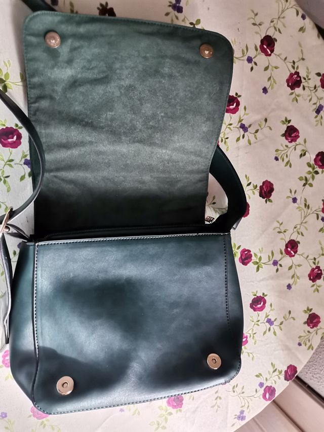 BOLSO VERDE OSCURO BANDOLERA SIN ESTRENAR