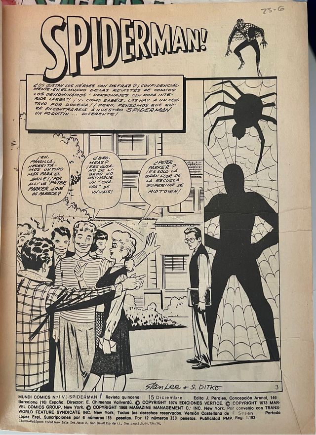 Spiderman Colección Vertice Vol.3 Año Salida 1975