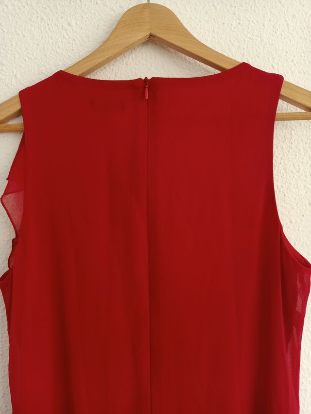 Vestido rojo sin mangas