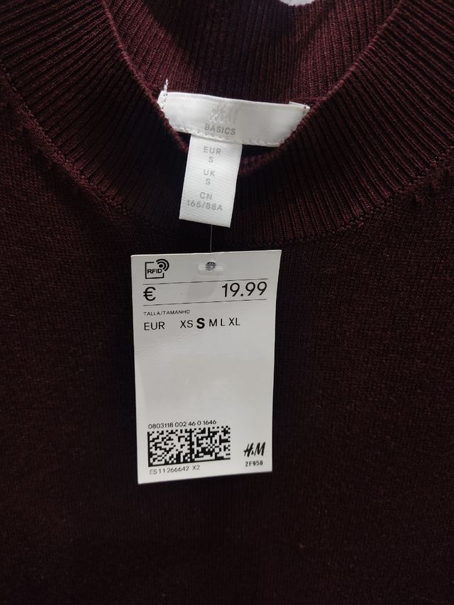 H&M. Vestido de punto. Sin estrenar