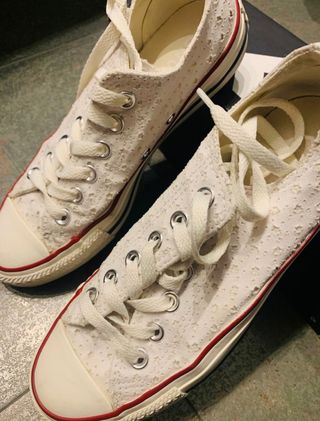Converse blancas - talla 37 de segunda mano por 22 EUR en Barcelona en  WALLAPOP