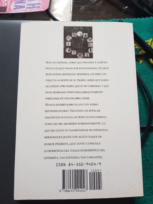 libro de lectura.  " Pasos de Nadie" Vicente Soto
