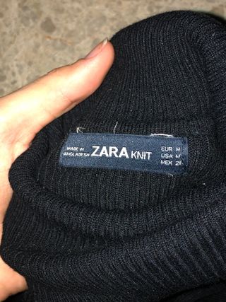 JERSEY PUNTO CUELLO SUBIDO - Negro | ZARA España