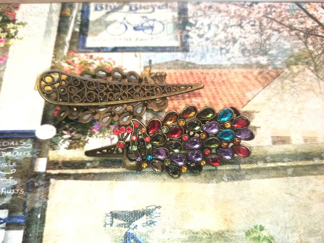 Peinetas pinzas para el pelo en bronce