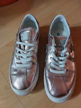 Zapatillas converse rosa dorado talla 36 de segunda mano por 15 EUR en  Madrid en WALLAPOP