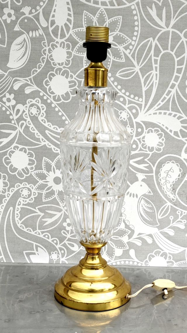 LAMPARA DE CRISTAL TALLADO