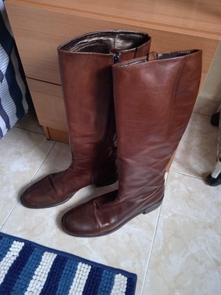 Botas altas de piel italianas 45 de segunda mano por 95 EUR en Murcia en  WALLAPOP