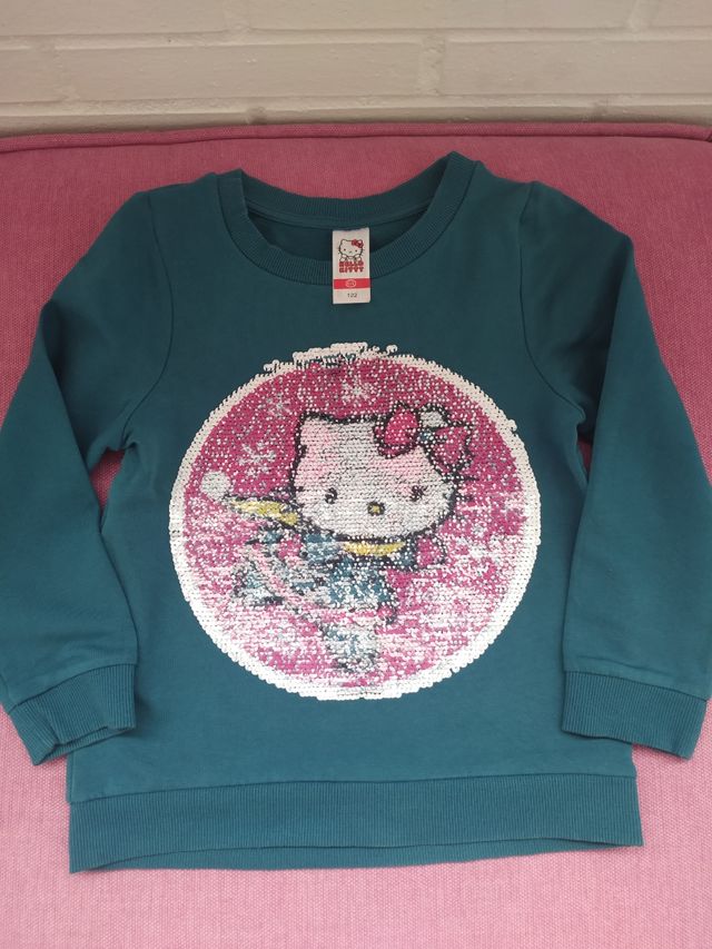 Felpa Hello Kitty con paillettes che cambiano disegno