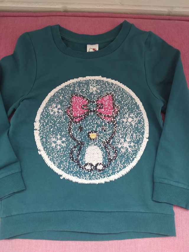 Felpa Hello Kitty con paillettes che cambiano disegno