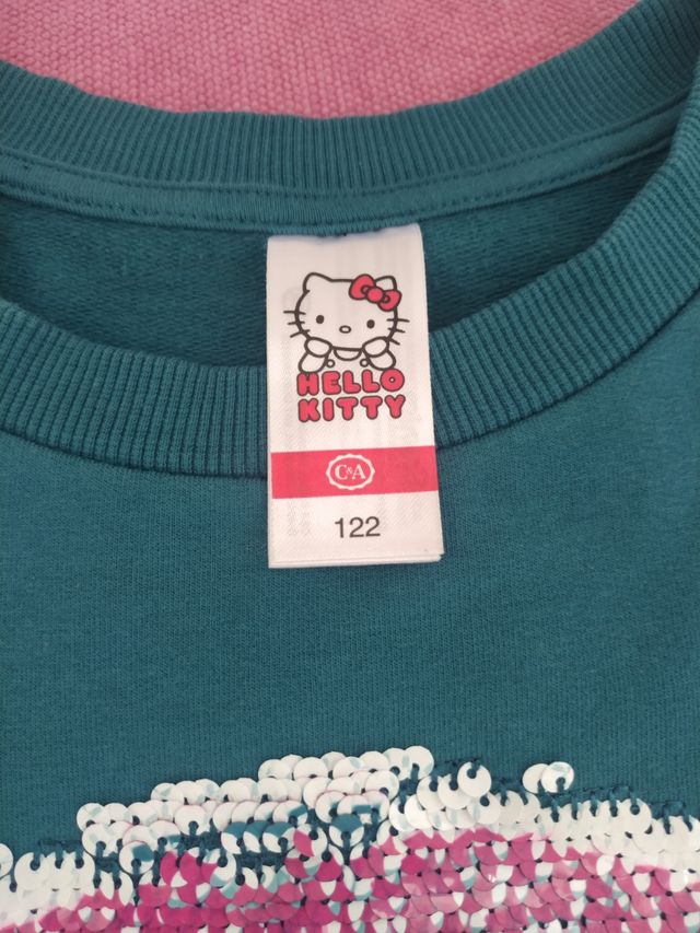 Felpa Hello Kitty con paillettes che cambiano disegno