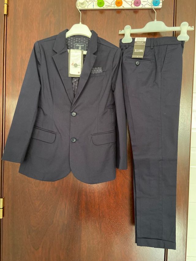 Traje niño azul marino