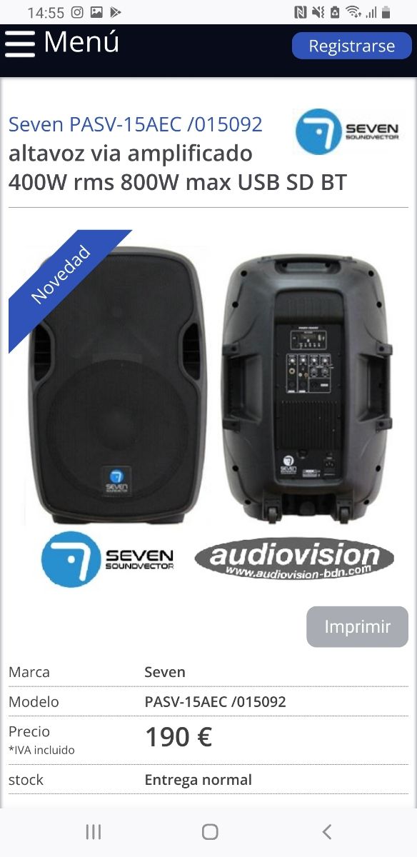 Seven Material sonido,autoamplificado!