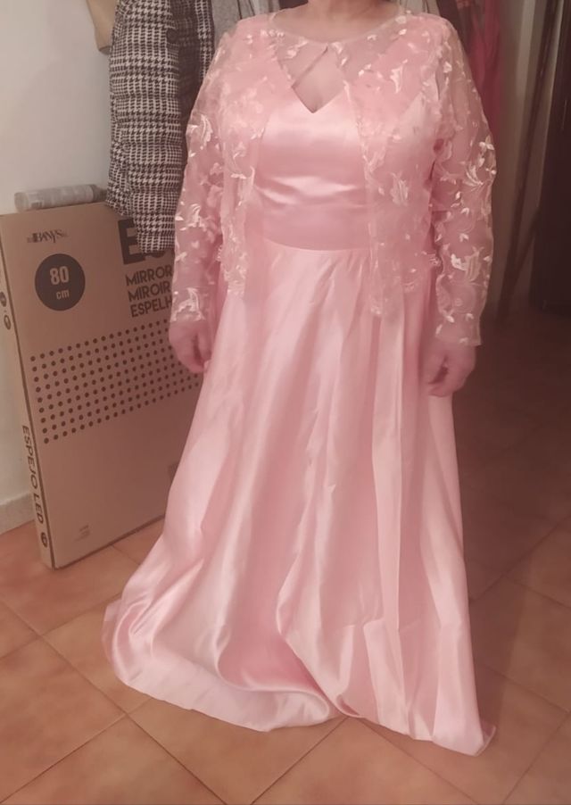 Vestido de fiesta color rosa