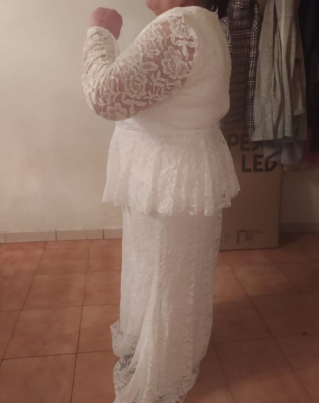 Vestido de fiesta color blanco