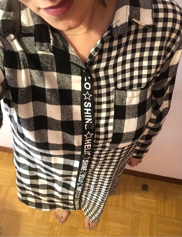 Camisa/vestido cuadros 🤍🖤