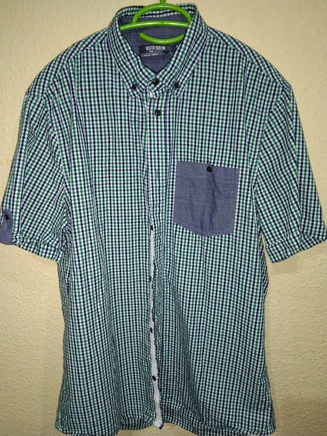 camisa manga corta verde sin estrenar