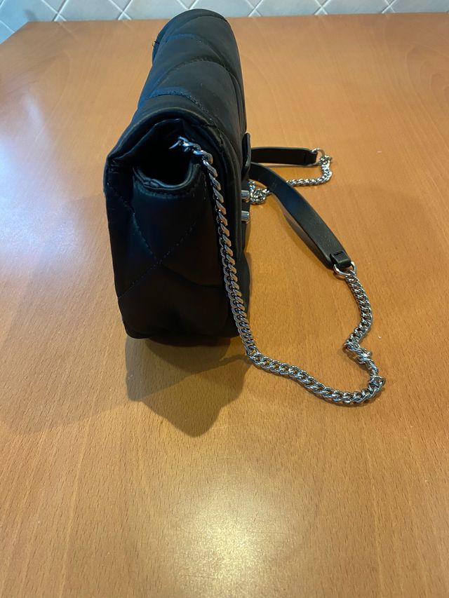 Bolso de fiesta negro con cartera a juego