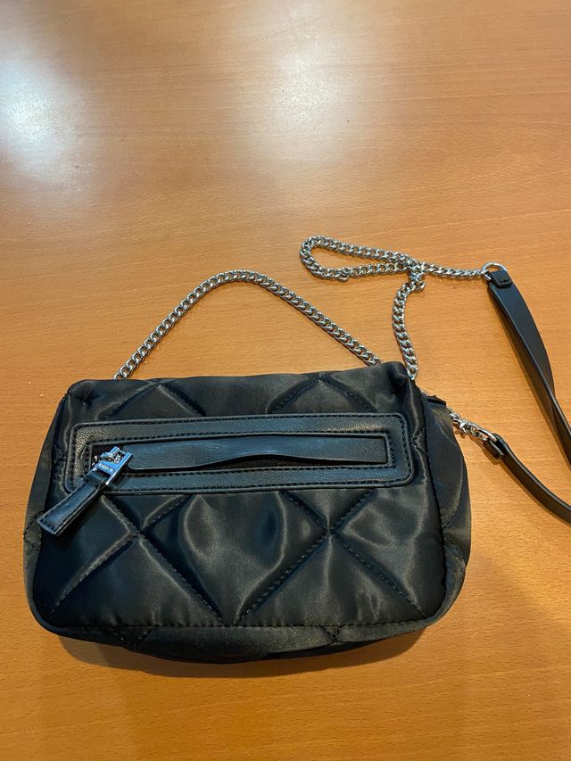 Bolso de fiesta negro con cartera a juego