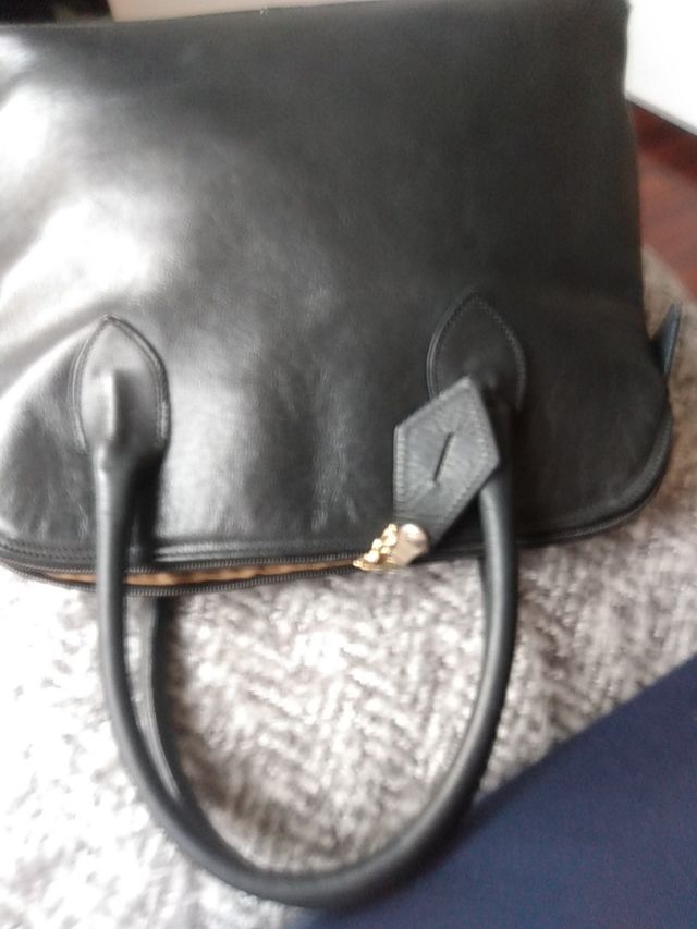 bolso piel negro