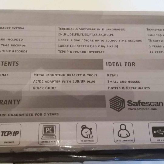 Terminale rilevatore di presenza Safescan TA-810