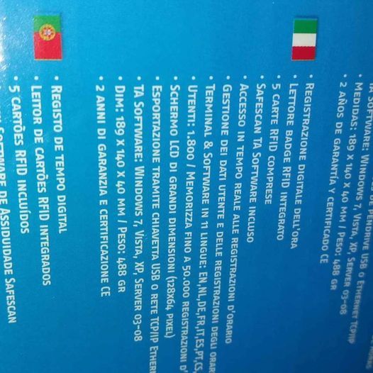 Terminale rilevatore di presenza Safescan TA-810