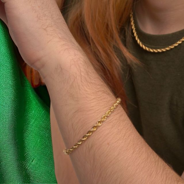 Pulsera Cordón Salomónico 4.50 mm Oro 18 Kilates